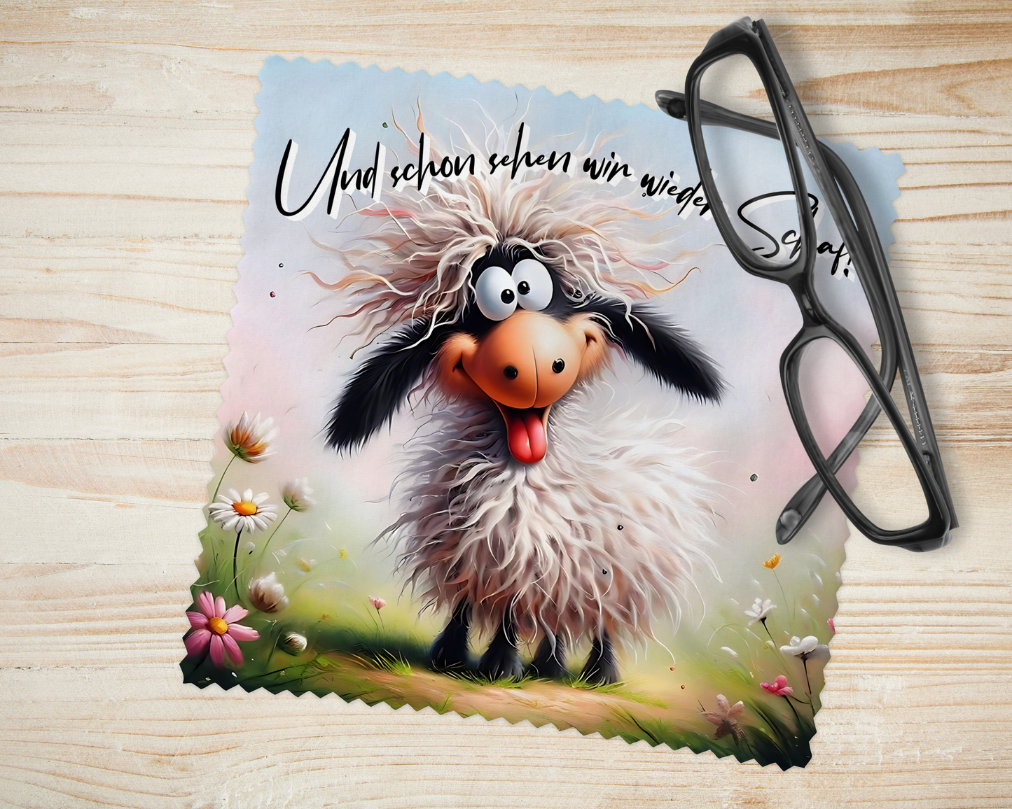 Brillenputztuch Schaf