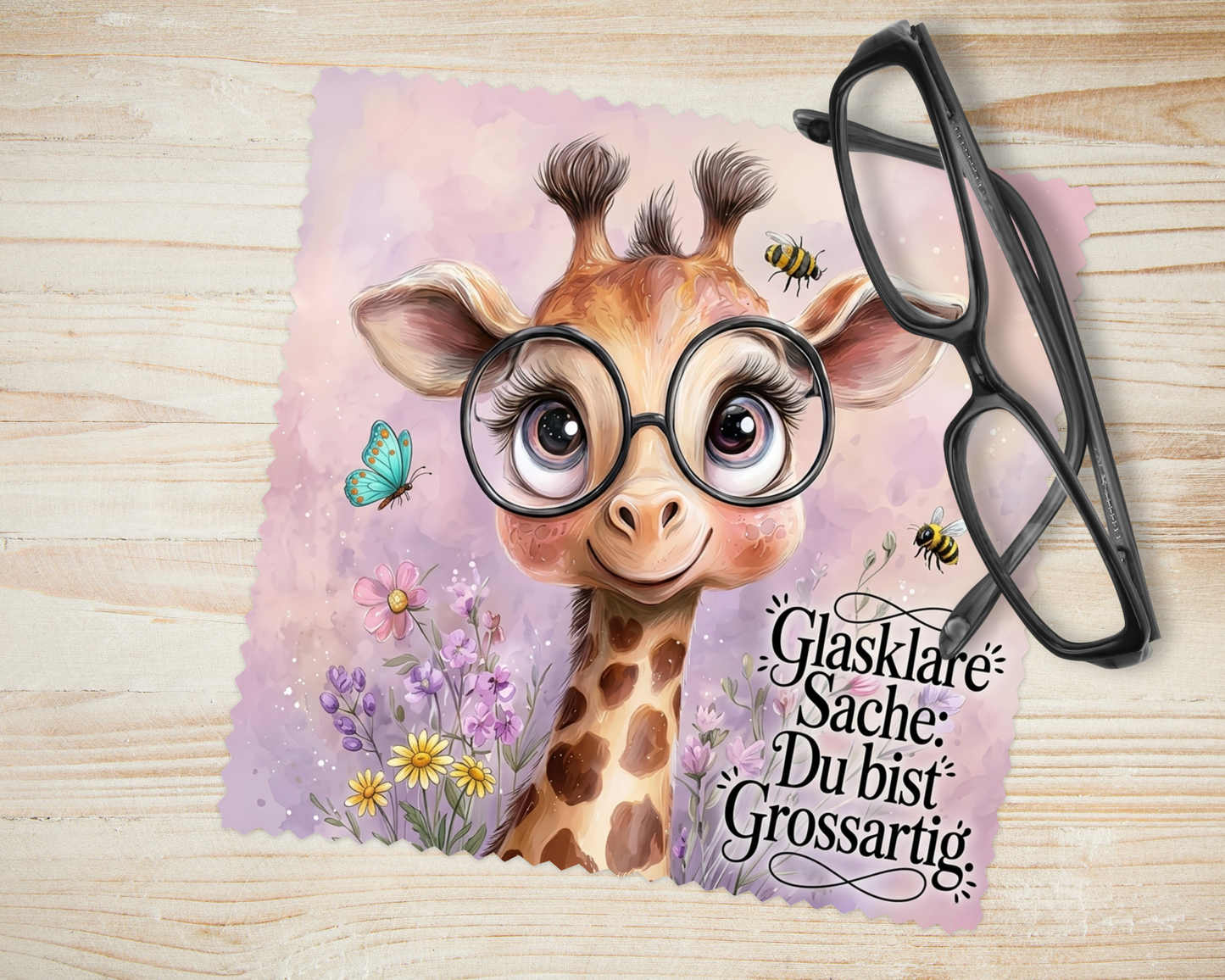 Brillenputztuch Giraffe