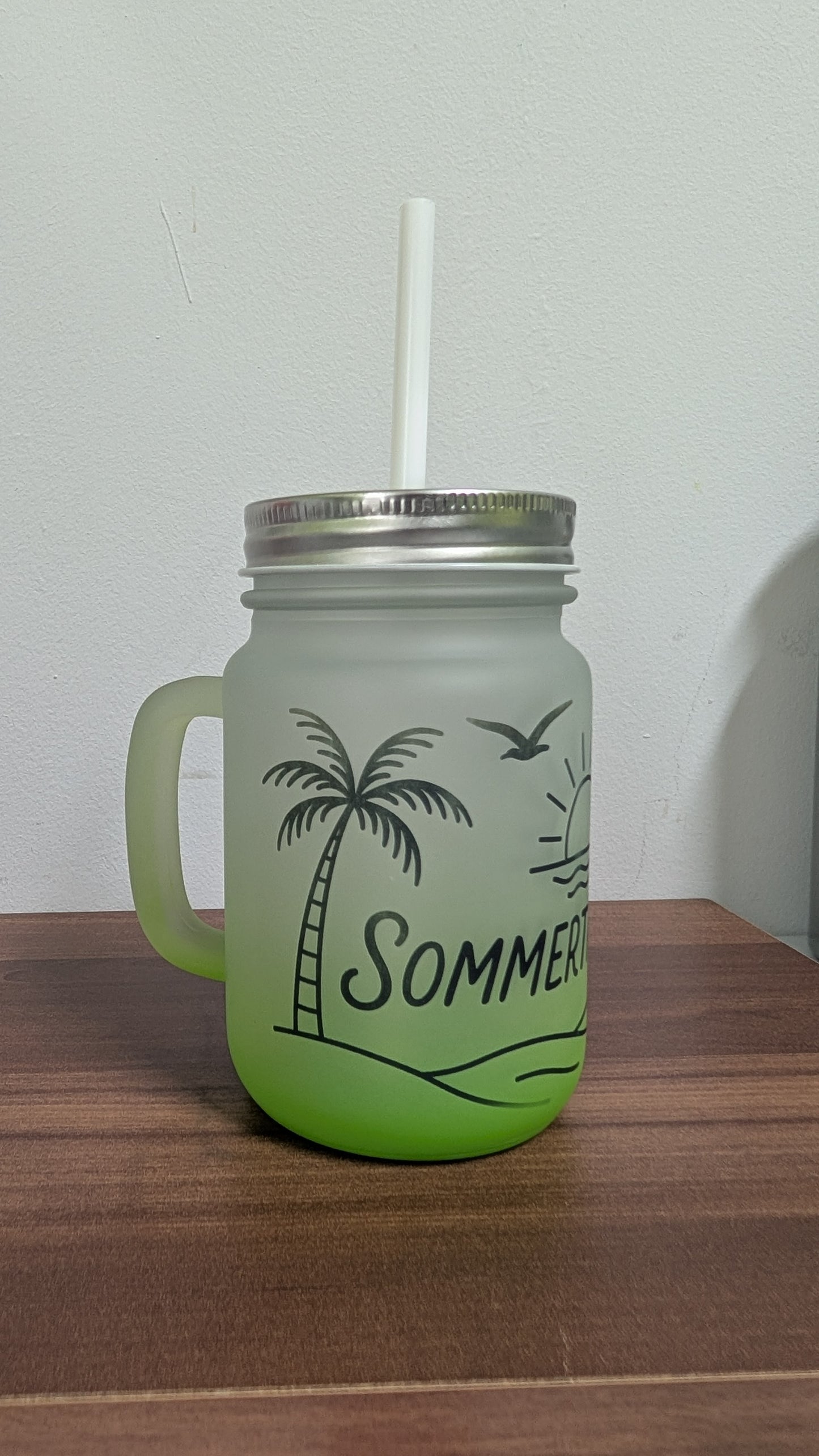 Mason Jar Glasbecher „Sommer“ – 350 ml