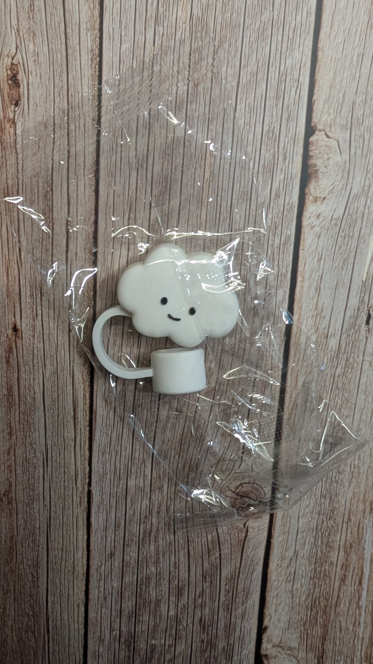 Strohhalmtopper Wolke Weiß