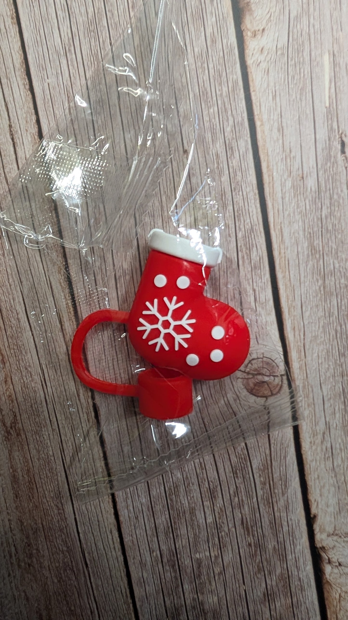 Strohhalmtopper Weihnachtssocke