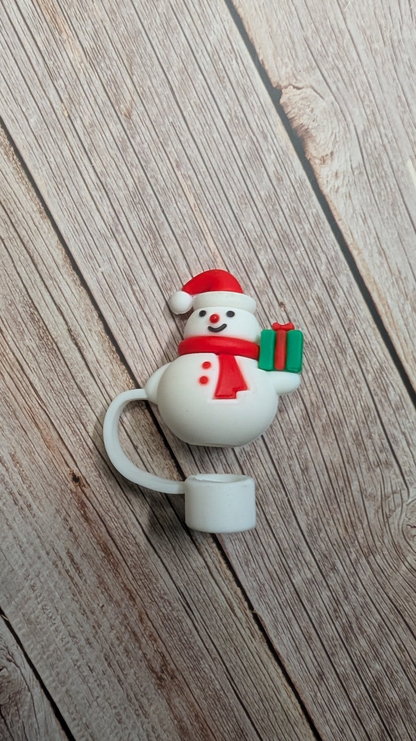 Strohhalmtopper Schneemann