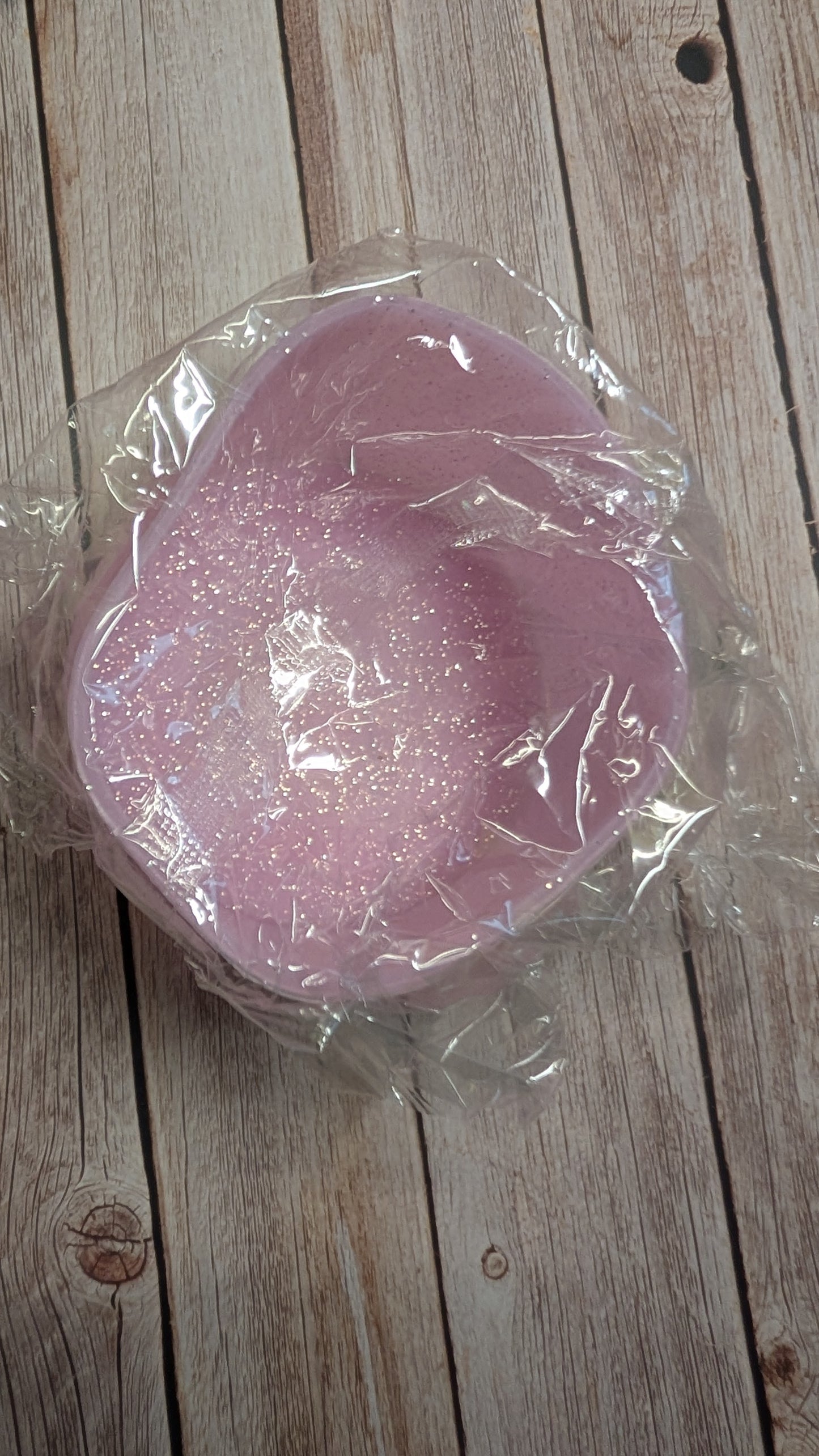 Silikonhaube Rosa Glitzer