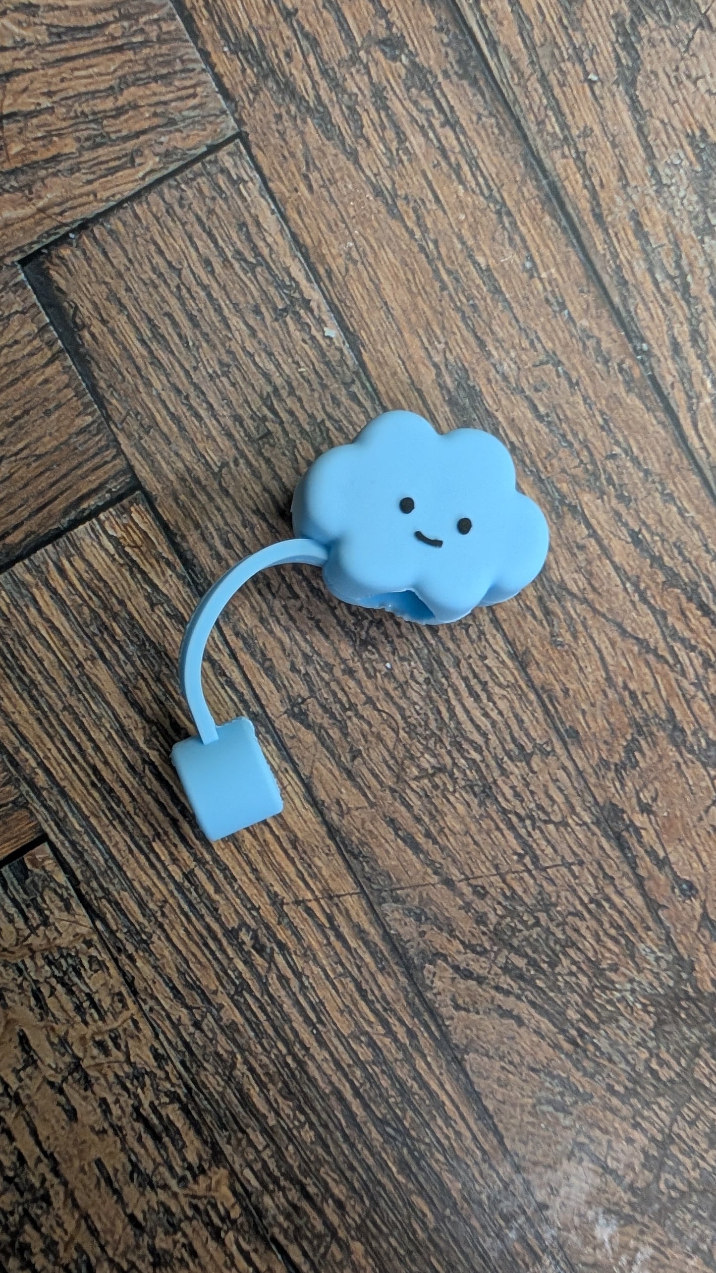 Strohhalmtopper Wolke Blau