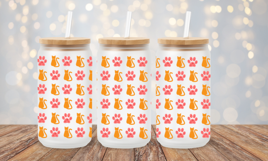 Trinkglas Katzenpfoten