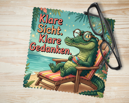 Brillenputztuch Krokodil