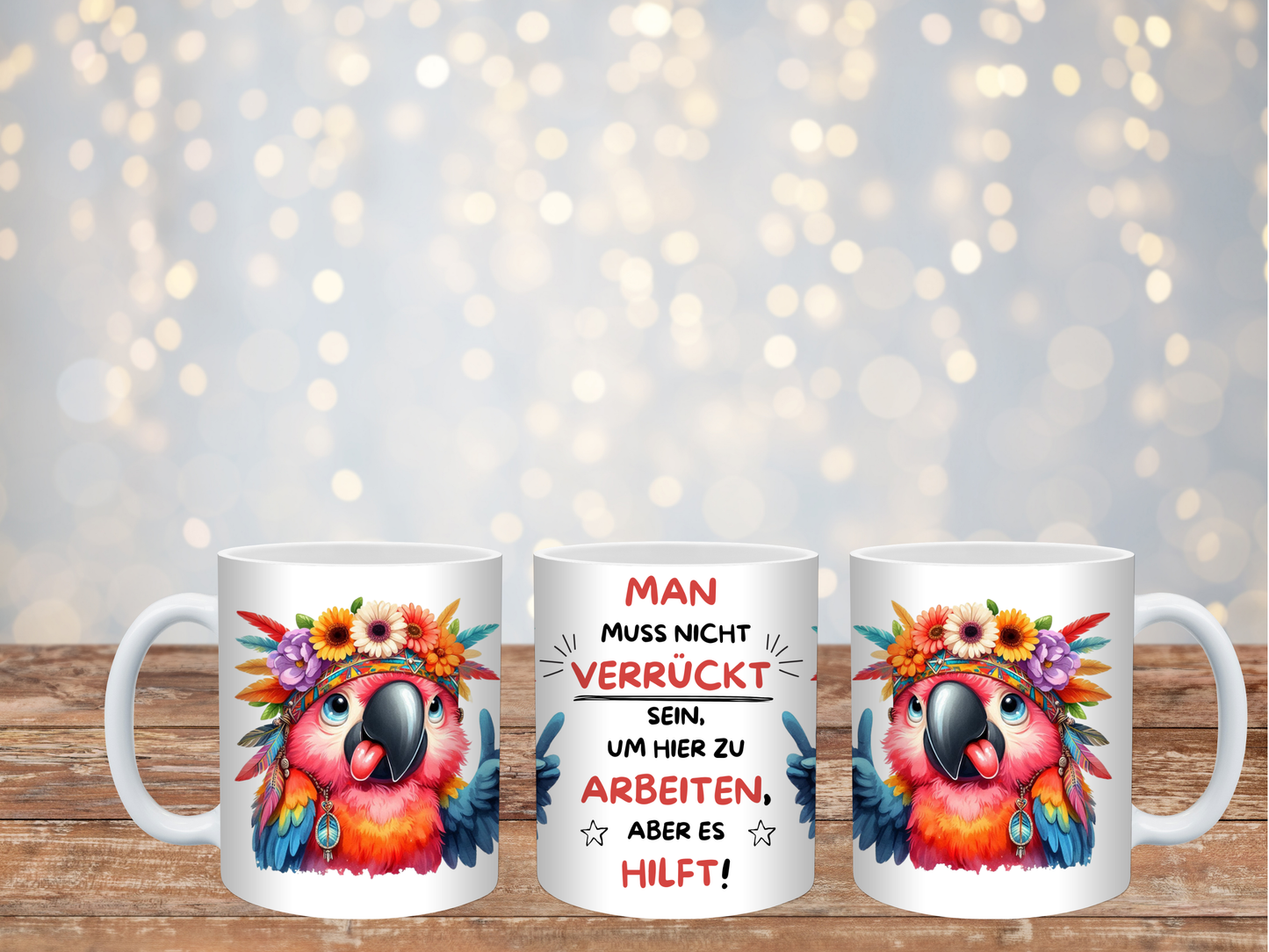 Man muss nicht Verrückt sein Tasse 330ml