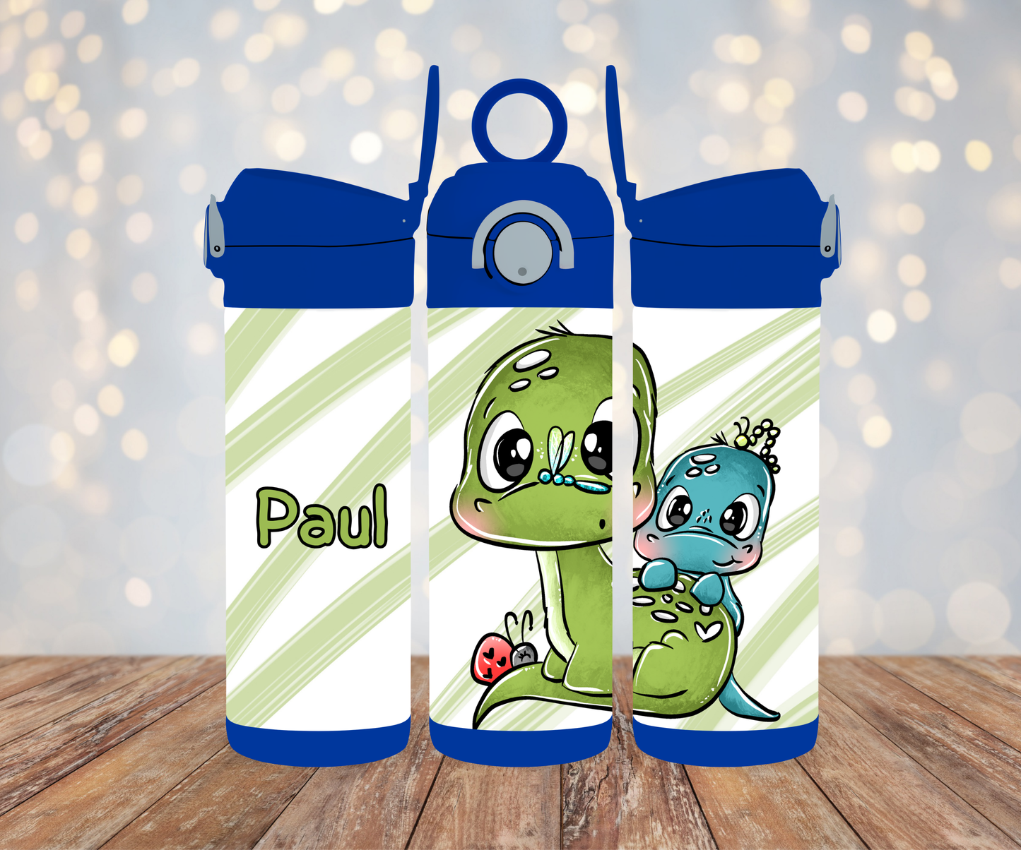 Kinderflasche Schnubbirella Dinocutie Grün