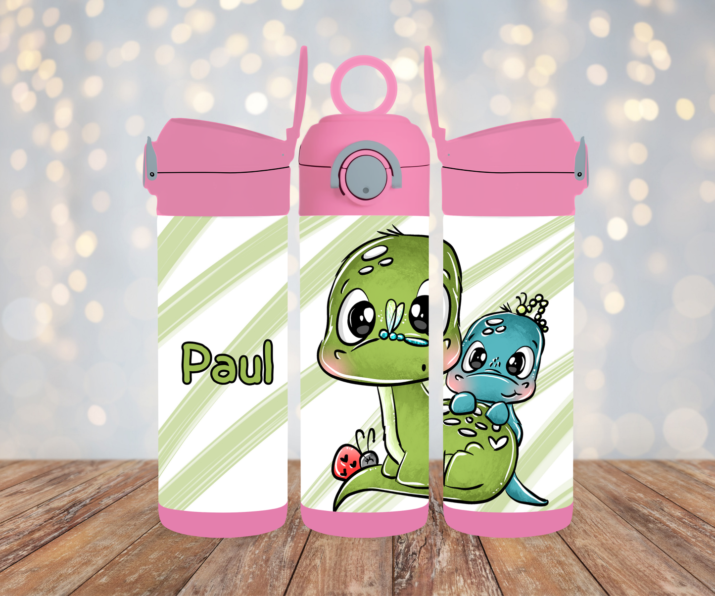 Kinderflasche Schnubbirella Dinocutie Grün