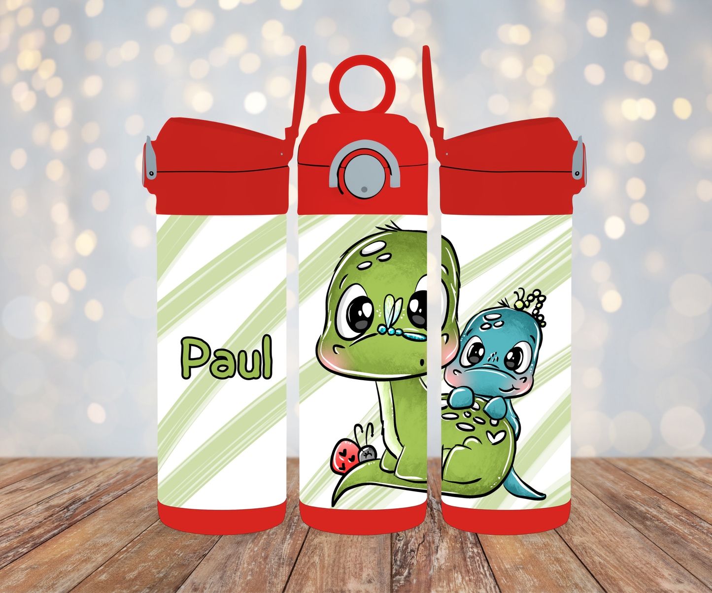 Kinderflasche Schnubbirella Dinocutie Grün