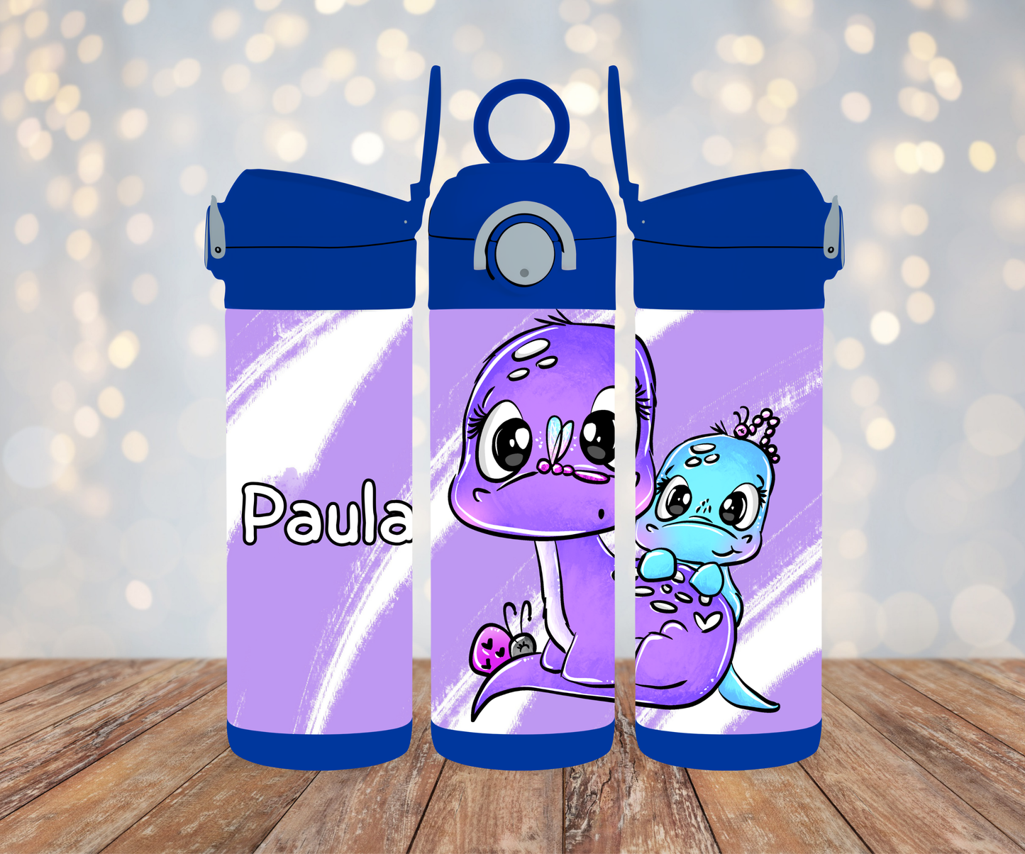 Kinderflasche Schnubbirella Dinocutie Lila