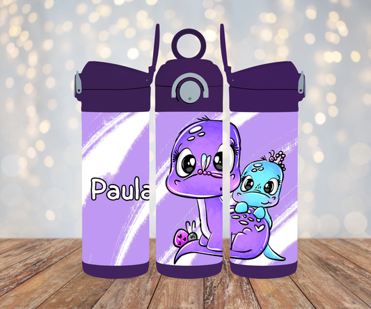 Kinderflasche Schnubbirella Dinocutie Lila