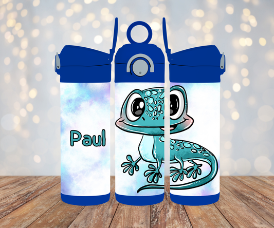 Kinderflasche Schnubbirella Geckoliebe Blau