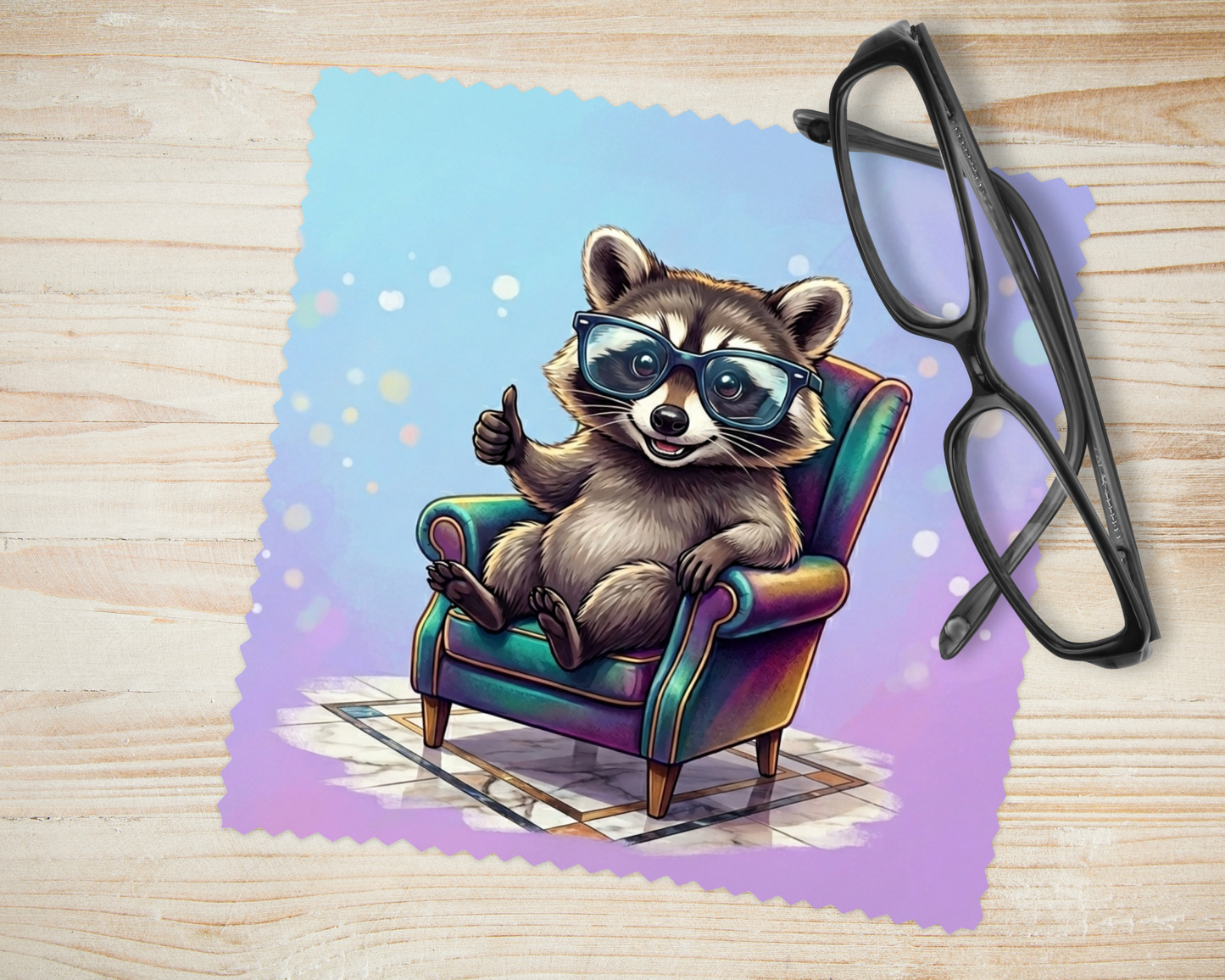 Brillenputztuch Waschbär