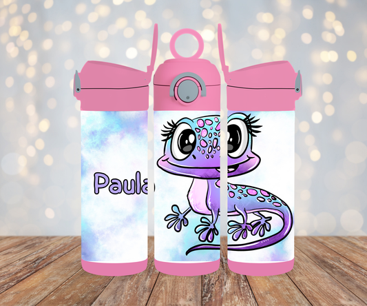 Kinderflasche Schnubbirella Geckoliebe Lila