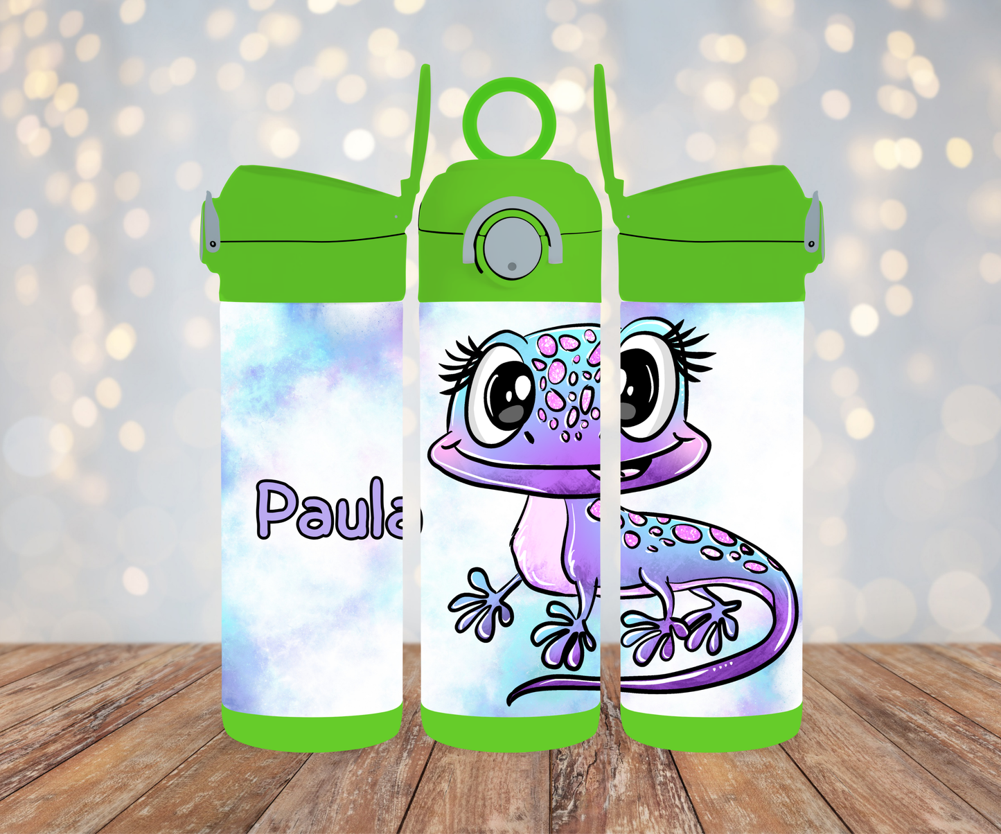 Kinderflasche Schnubbirella Geckoliebe Lila