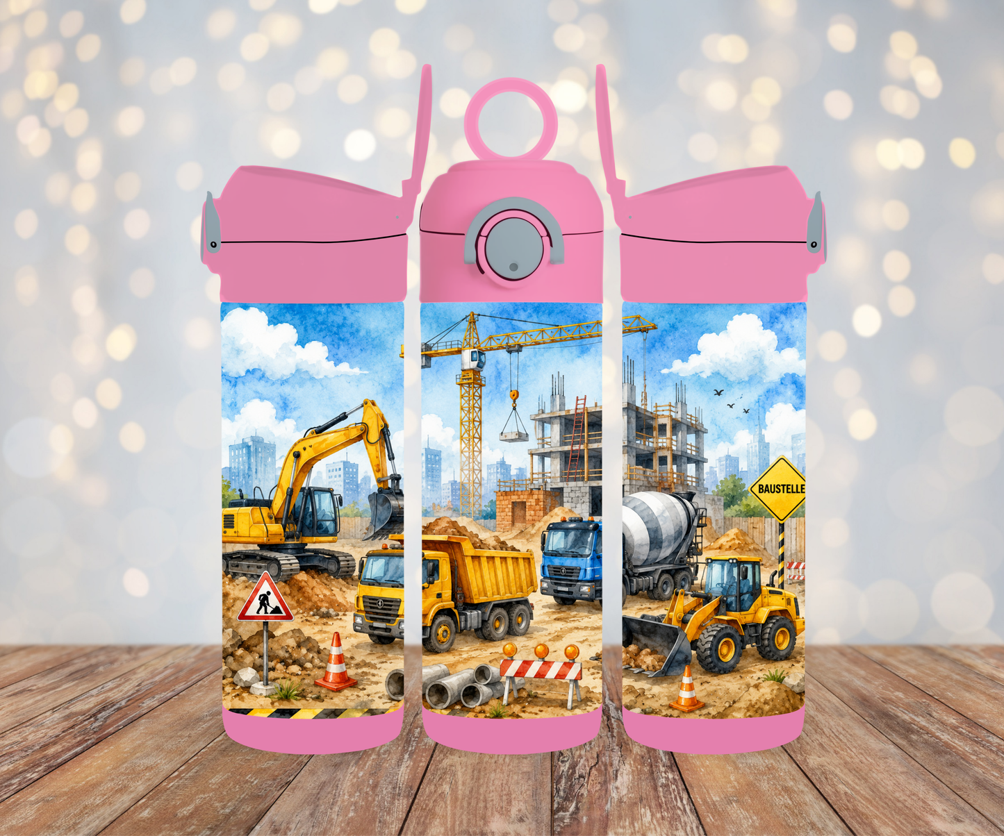 Kinderflasche Baustelle 2
