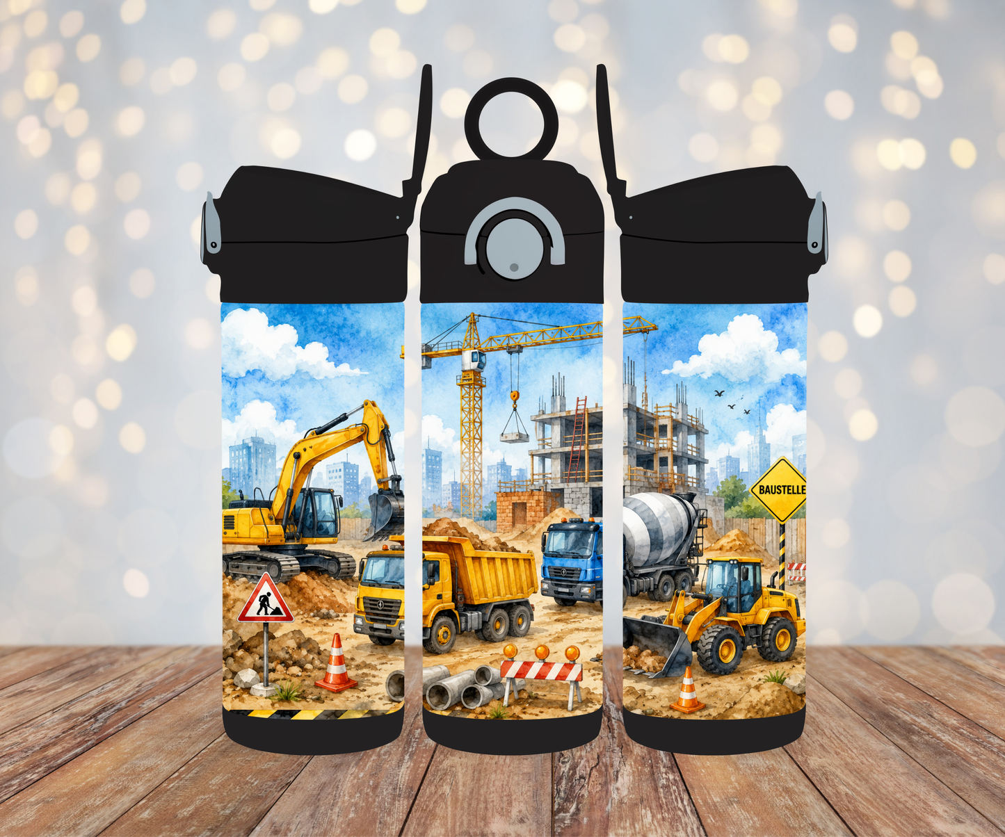 Kinderflasche Baustelle 2