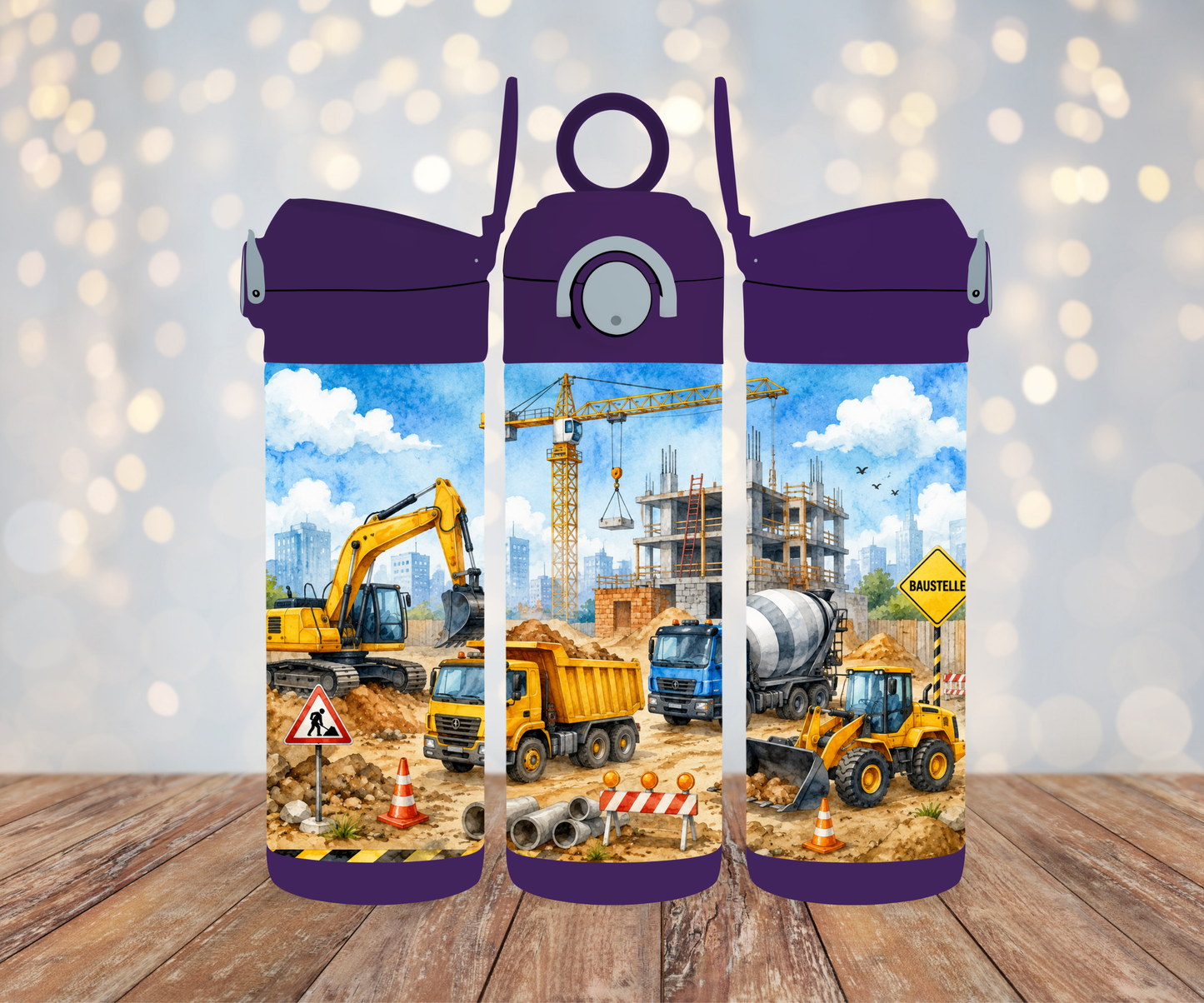 Kinderflasche Baustelle 2