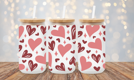 Trinkglas Herzen