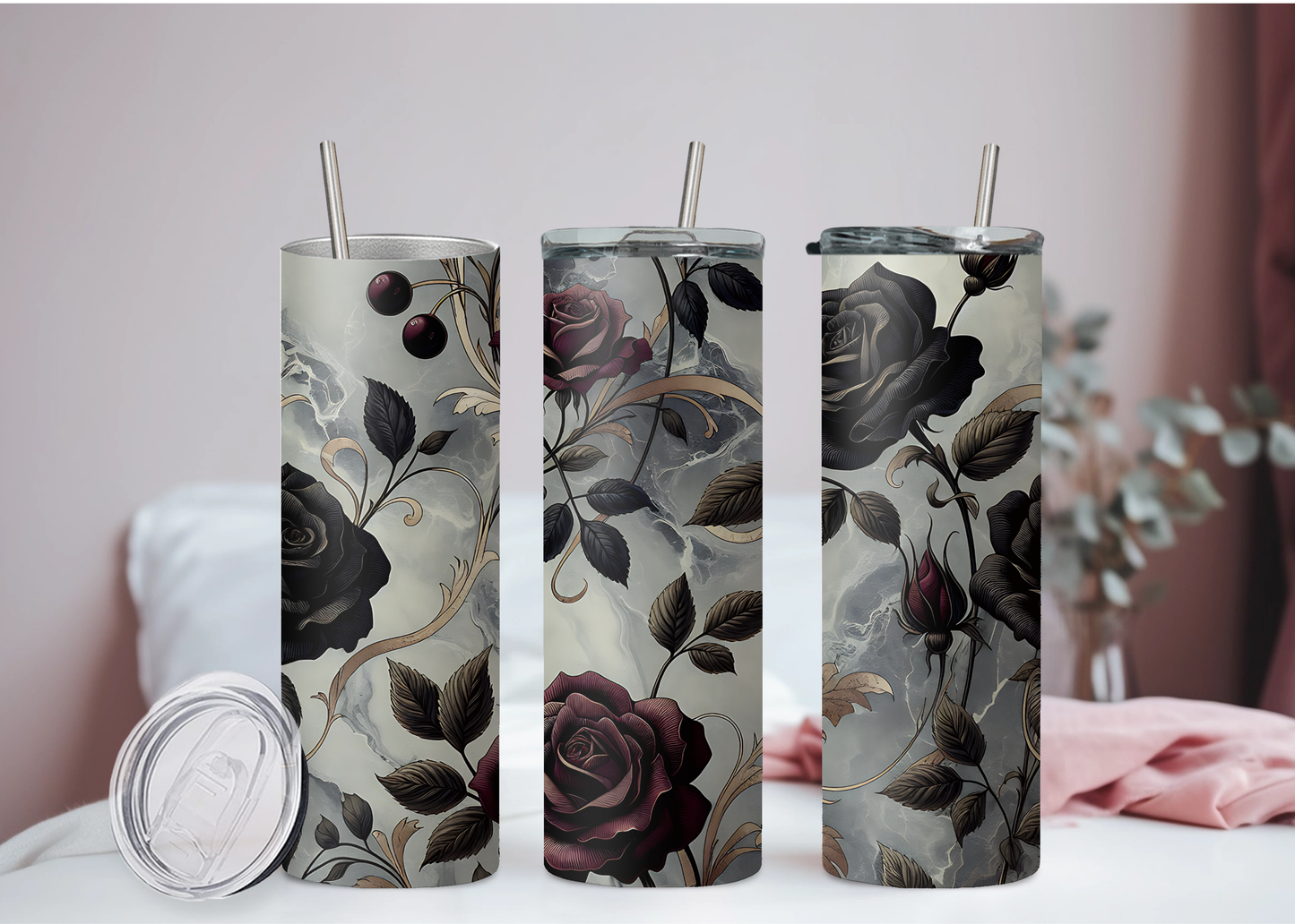 Dunkle Rosen Becher