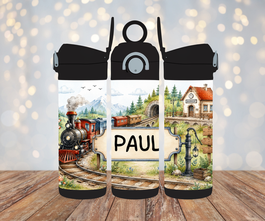 Kinderflasche Eisenbahn Personalisiert