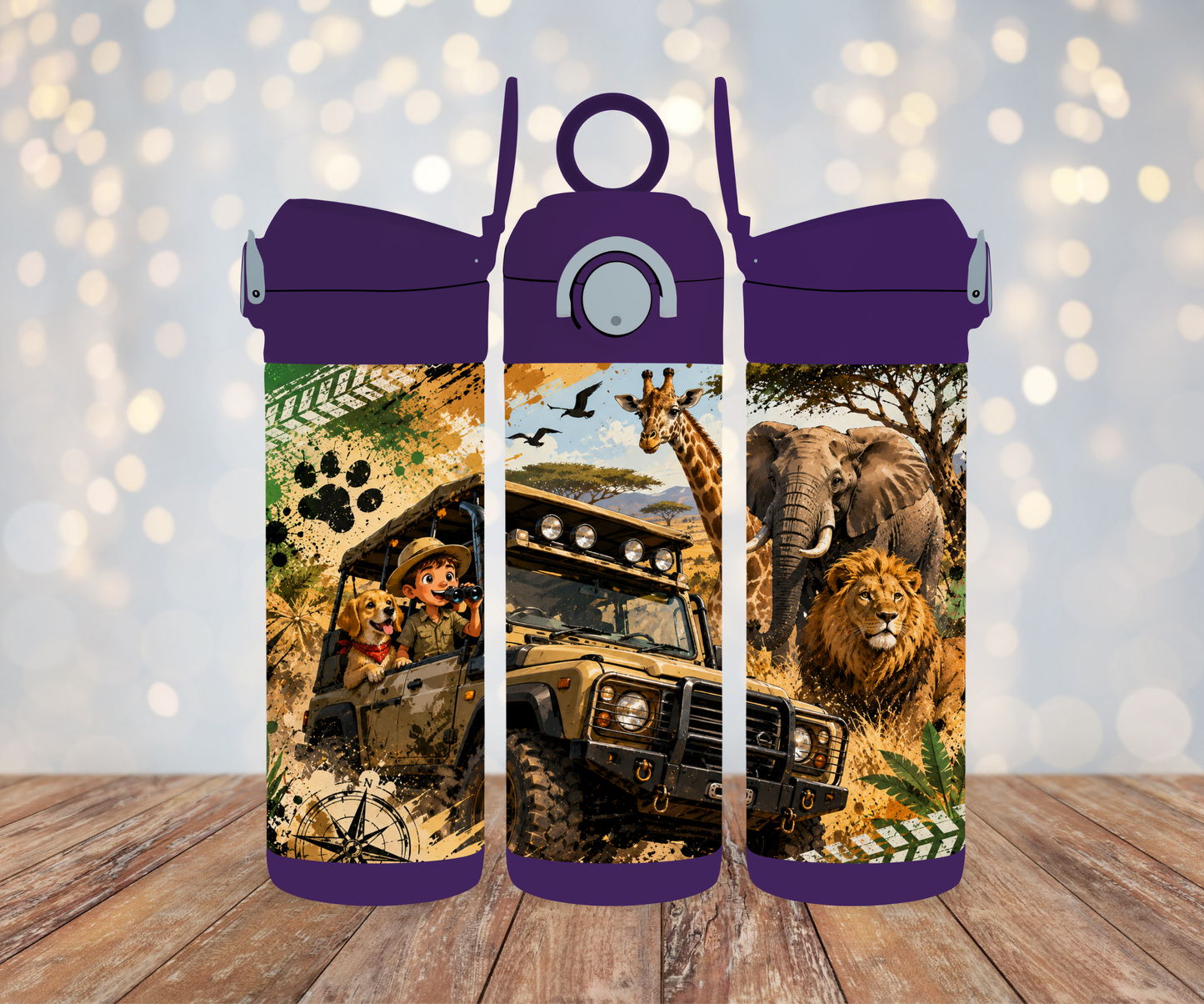 Kinderflasche Safari Fahrzeug