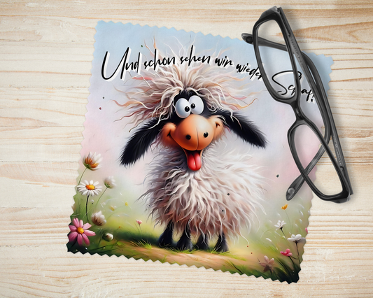 Brillenputztuch Schaf
