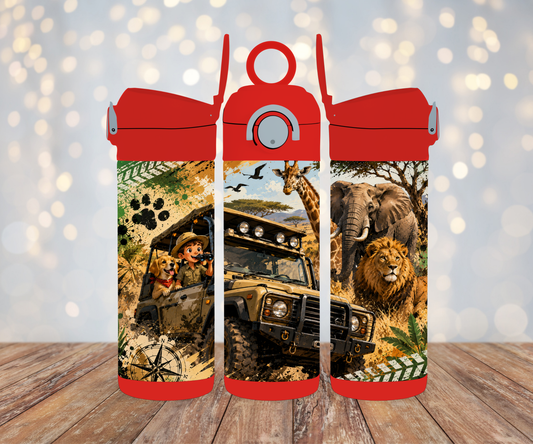 Kinderflasche Safari Fahrzeug