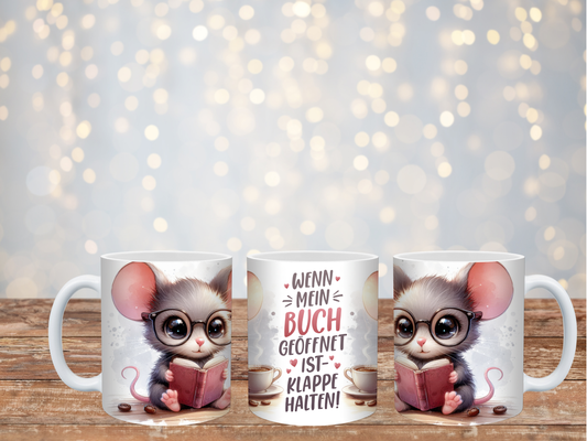 Klappe Halten Buch Tasse
