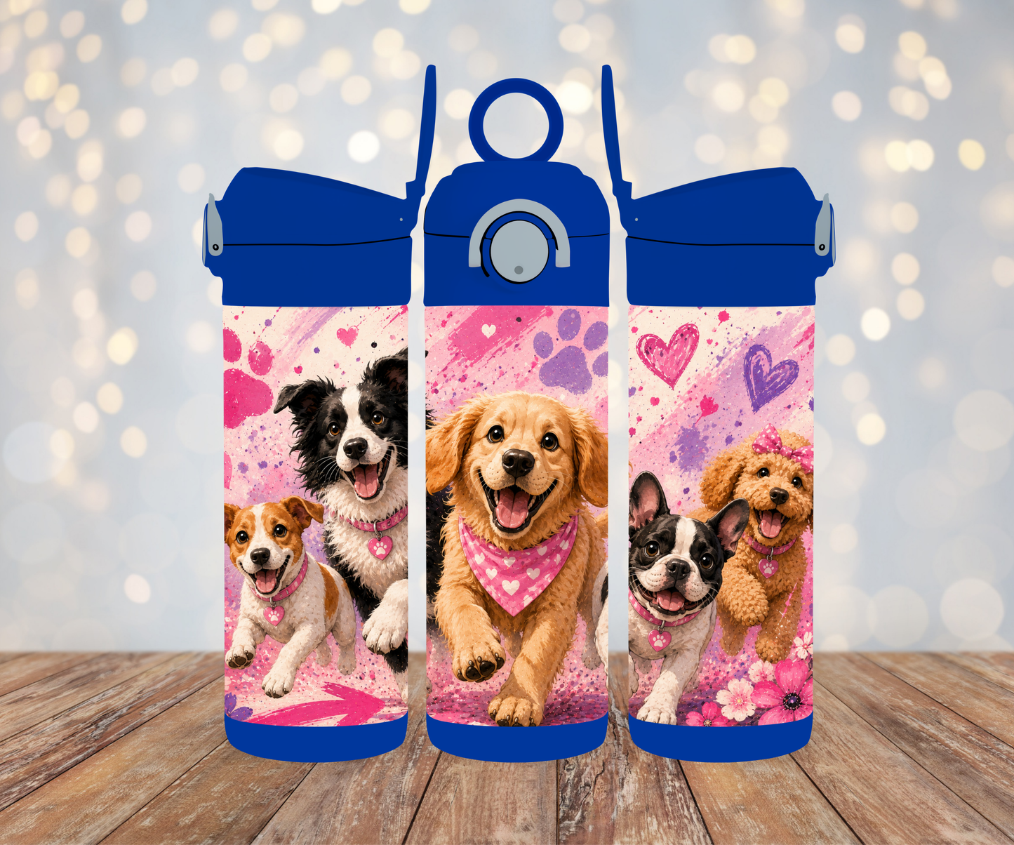 Kinderflasche Hunde Rosa