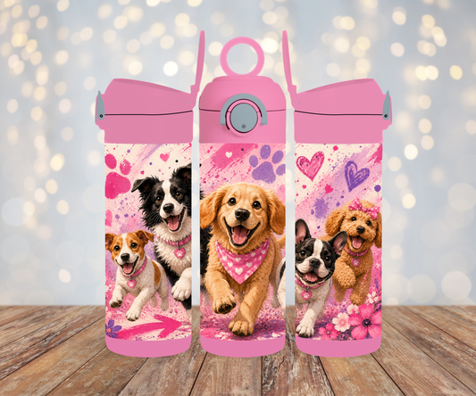 Kinderflasche Hunde Rosa