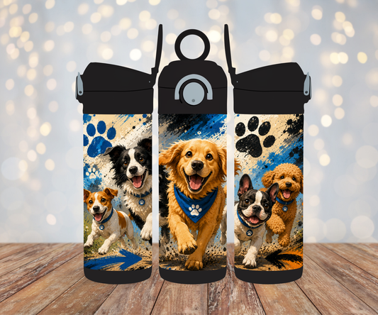 Kinderflasche Hunde Blau