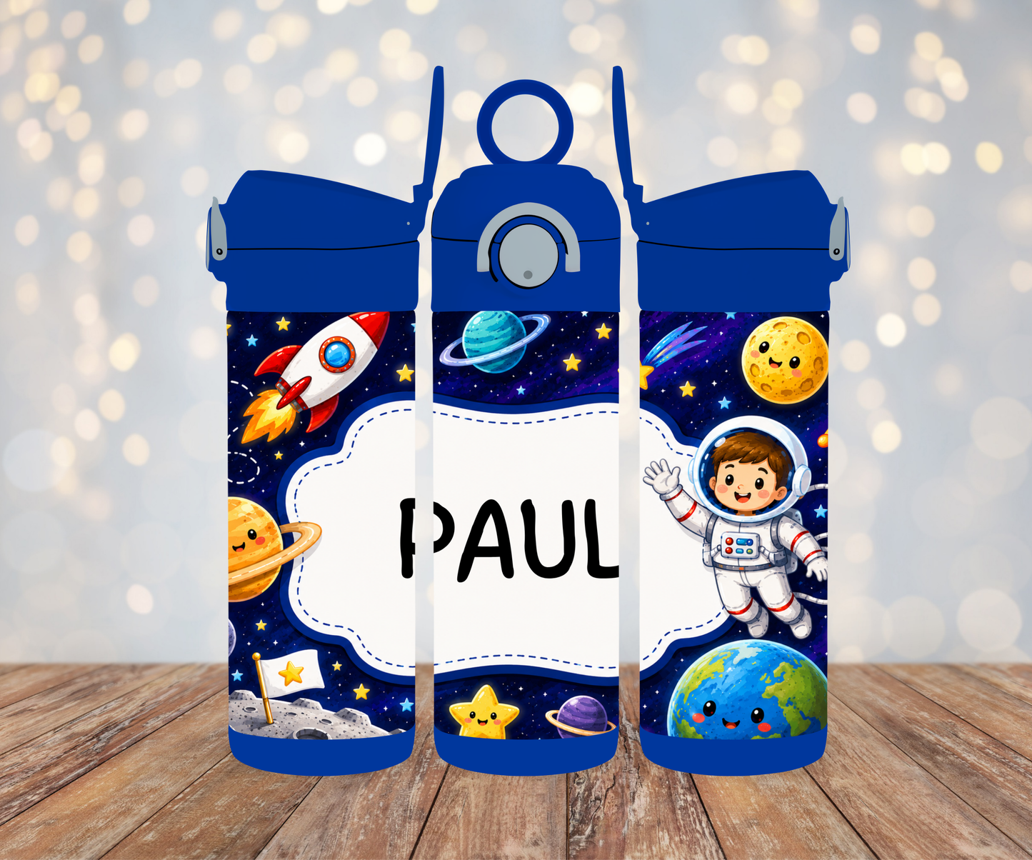 Kinderflasche Weltall Personalisiert
