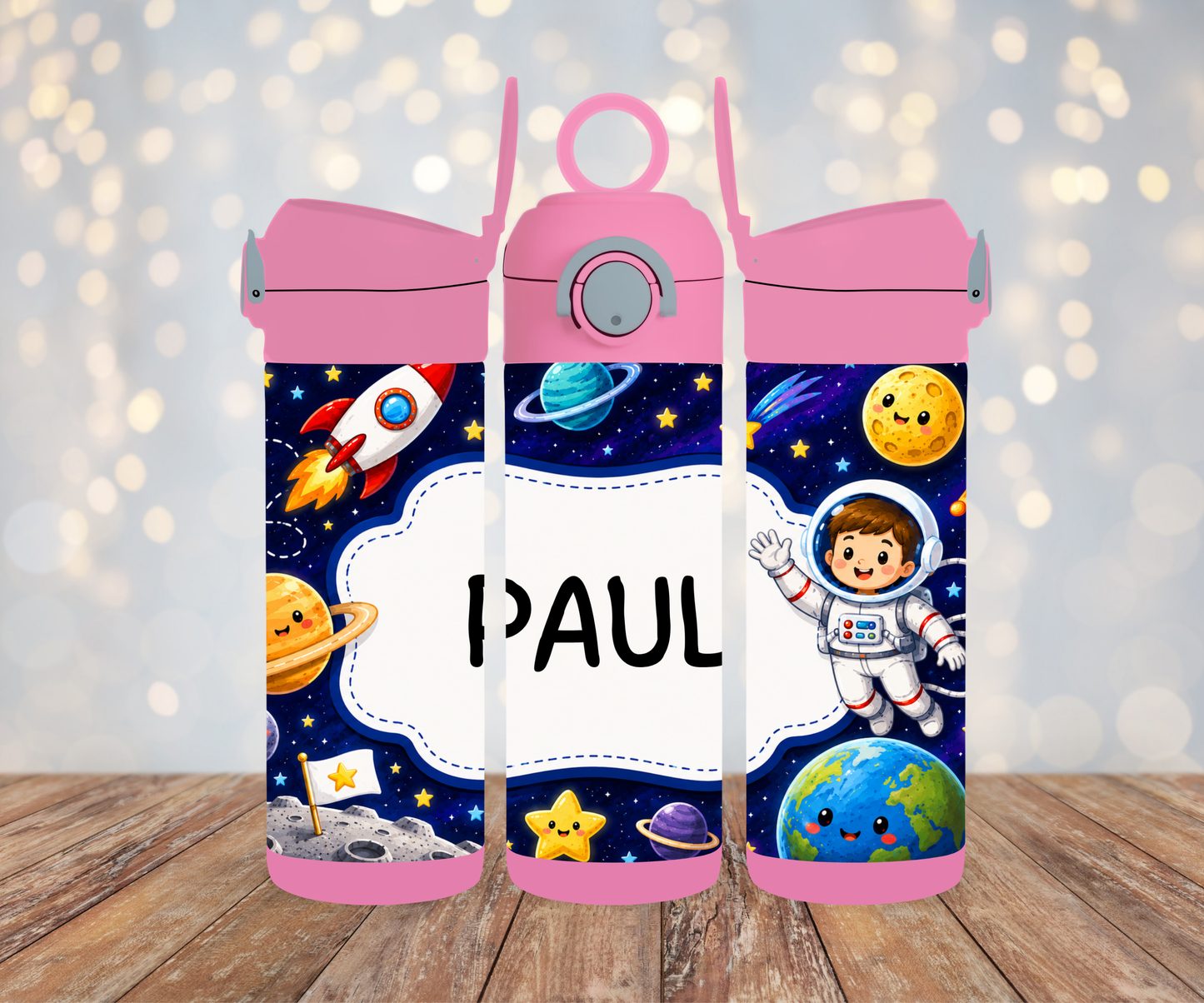 Kinderflasche Weltall Personalisiert