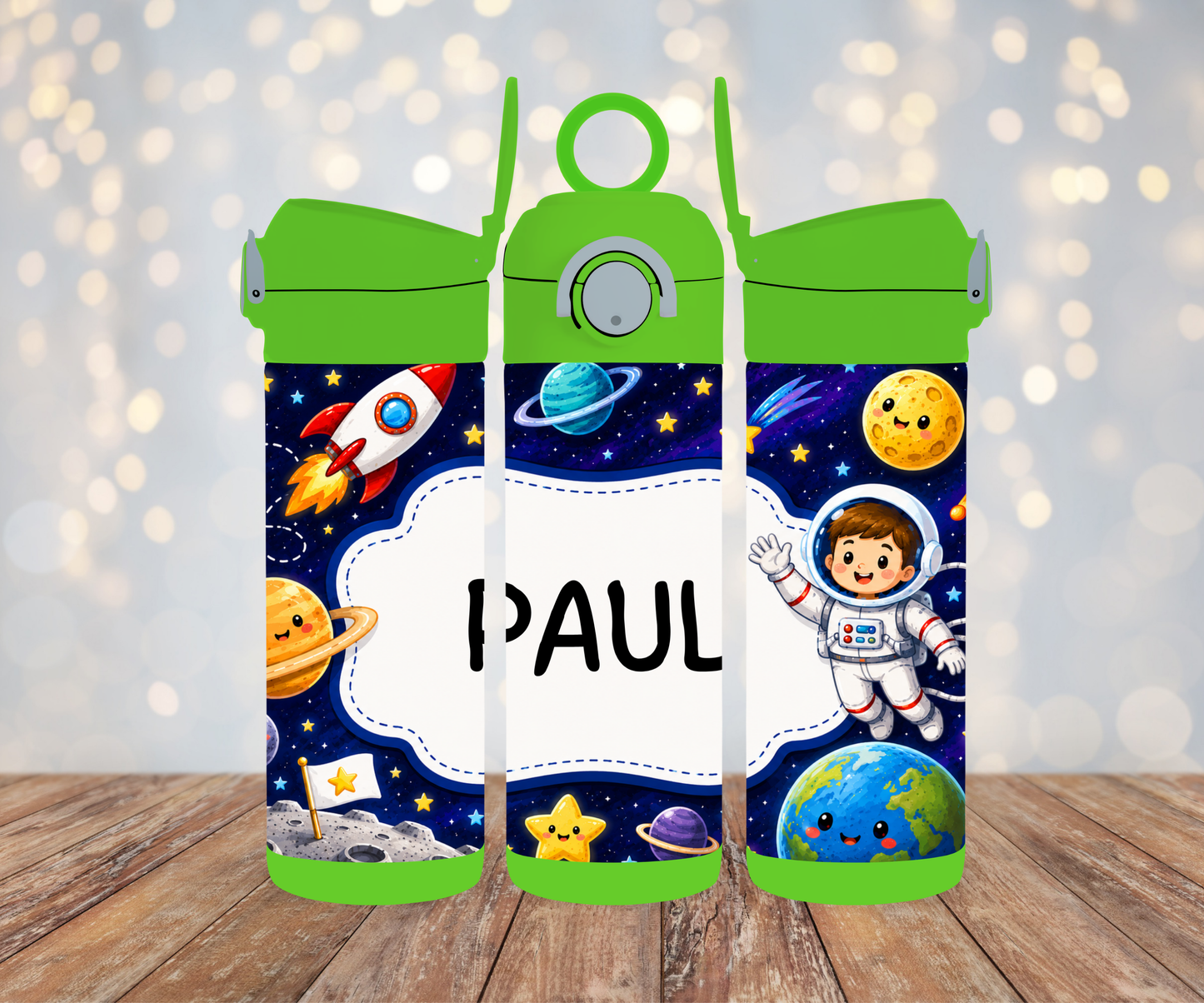 Kinderflasche Weltall Personalisiert