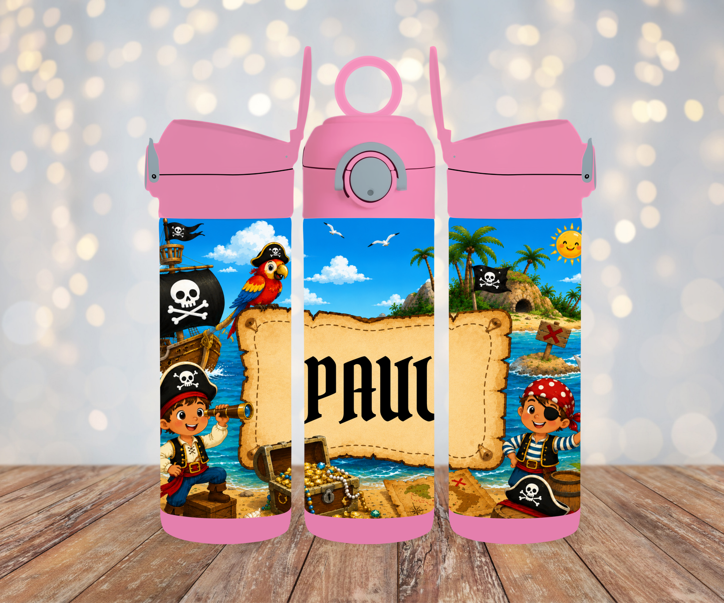 Kinderflasche Piraten Personalisiert