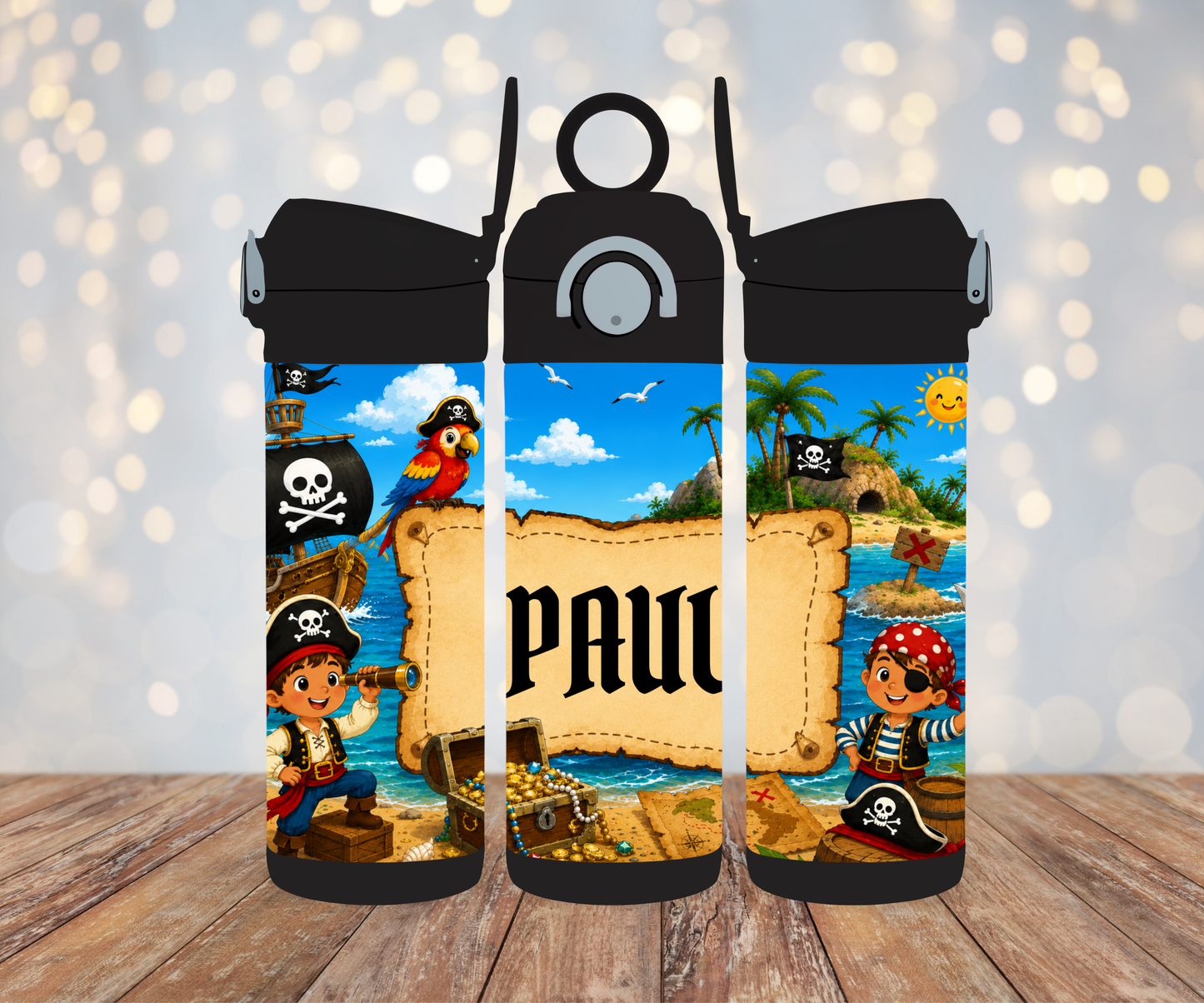 Kinderflasche Piraten Personalisiert
