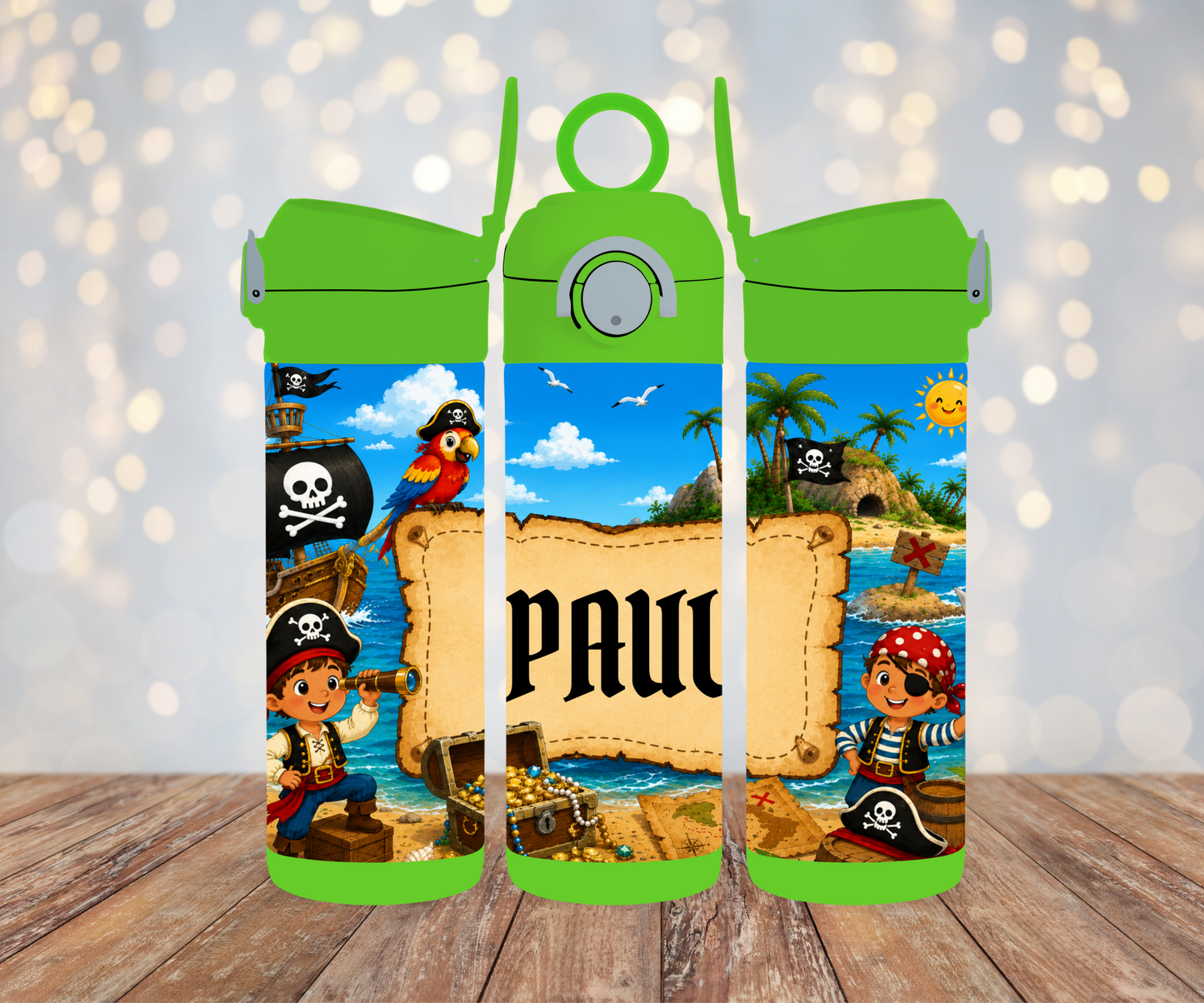 Kinderflasche Piraten Personalisiert