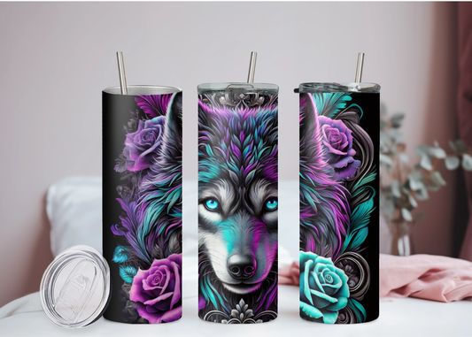 Neon Wolf Becher