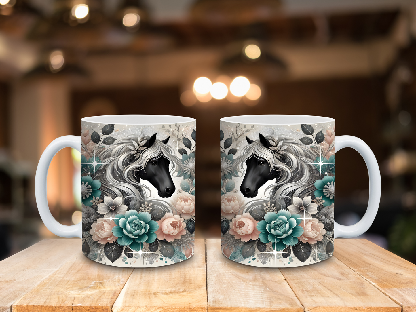 Tasse Schwarzes Pferd 330ml