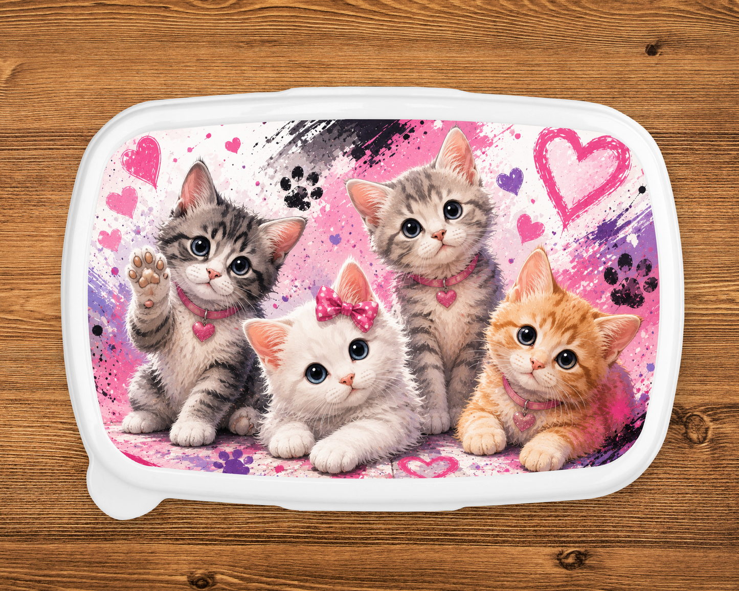 Lunchbox Katzen Rosa