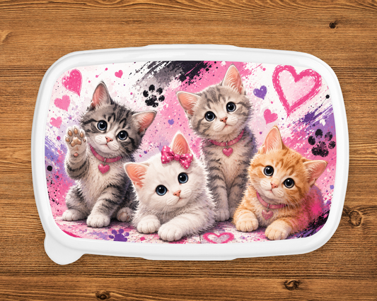 Lunchbox Katzen Rosa
