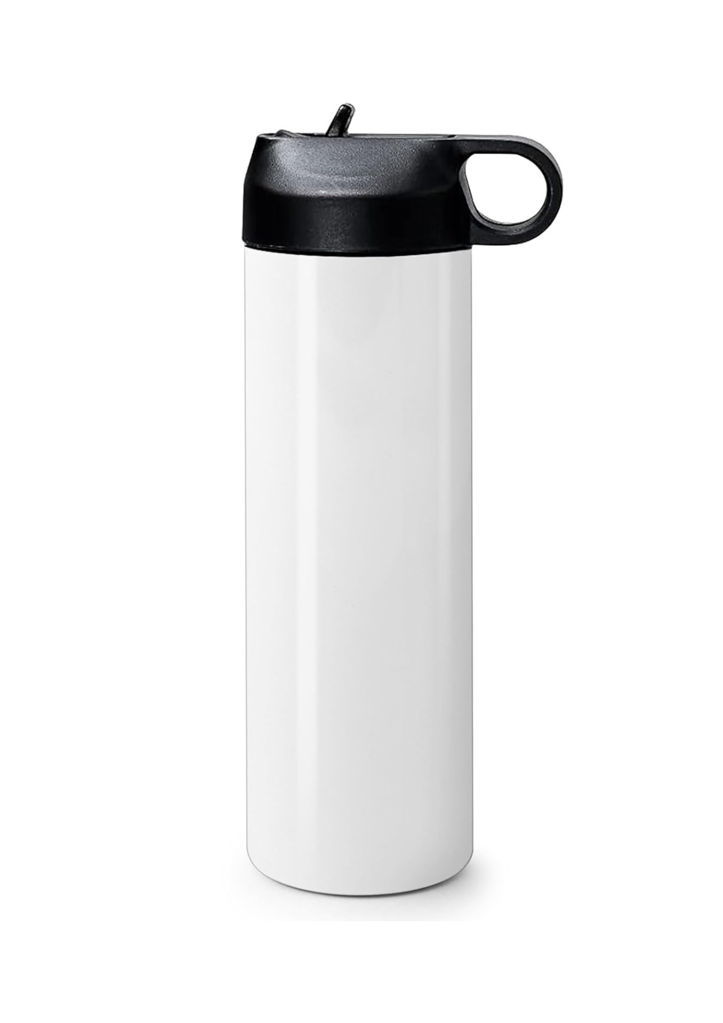 Flasche mit integriertem Strohhalm 600ml für Motivauswahl