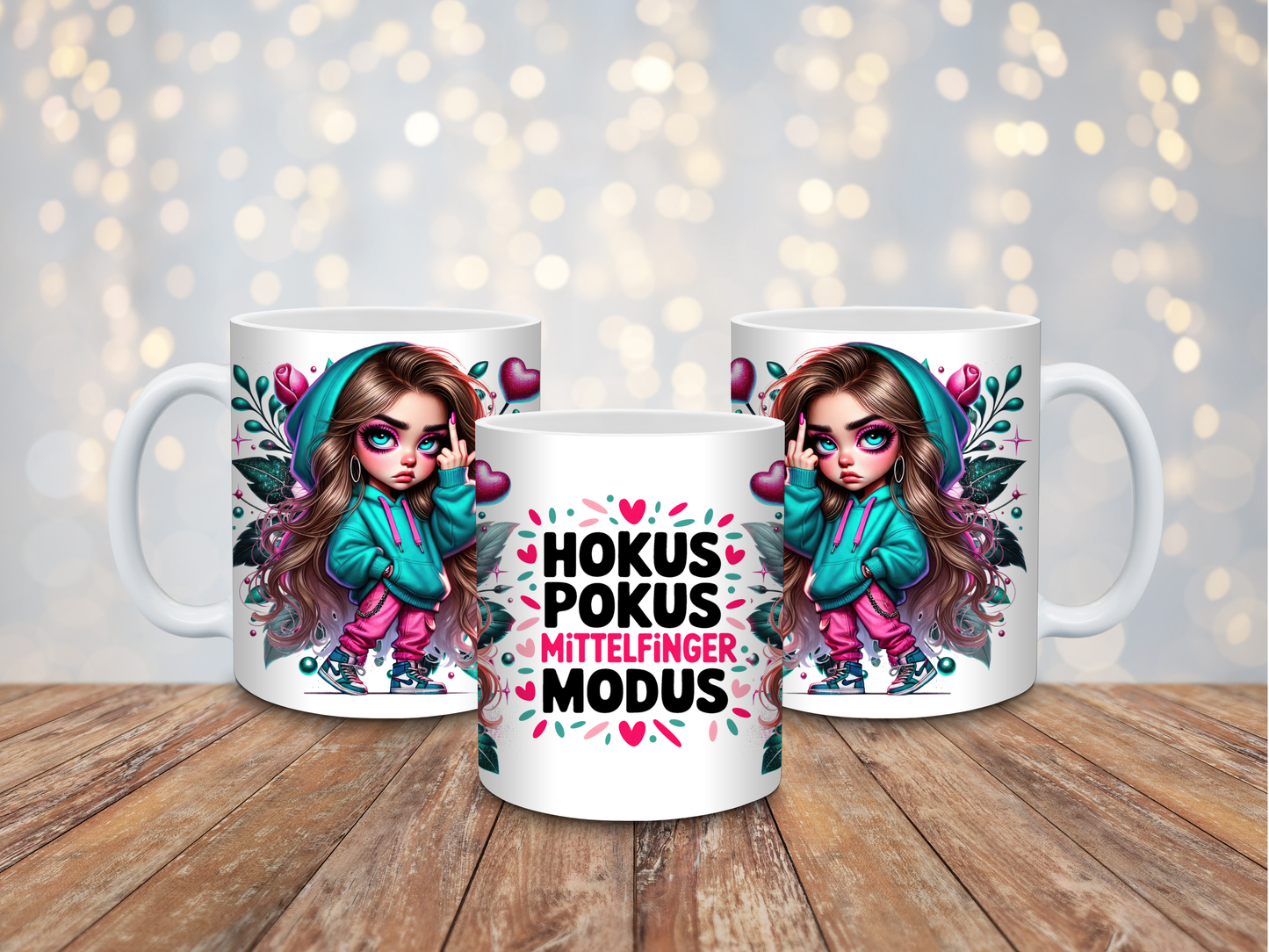 Mittelfinger Modus Tasse