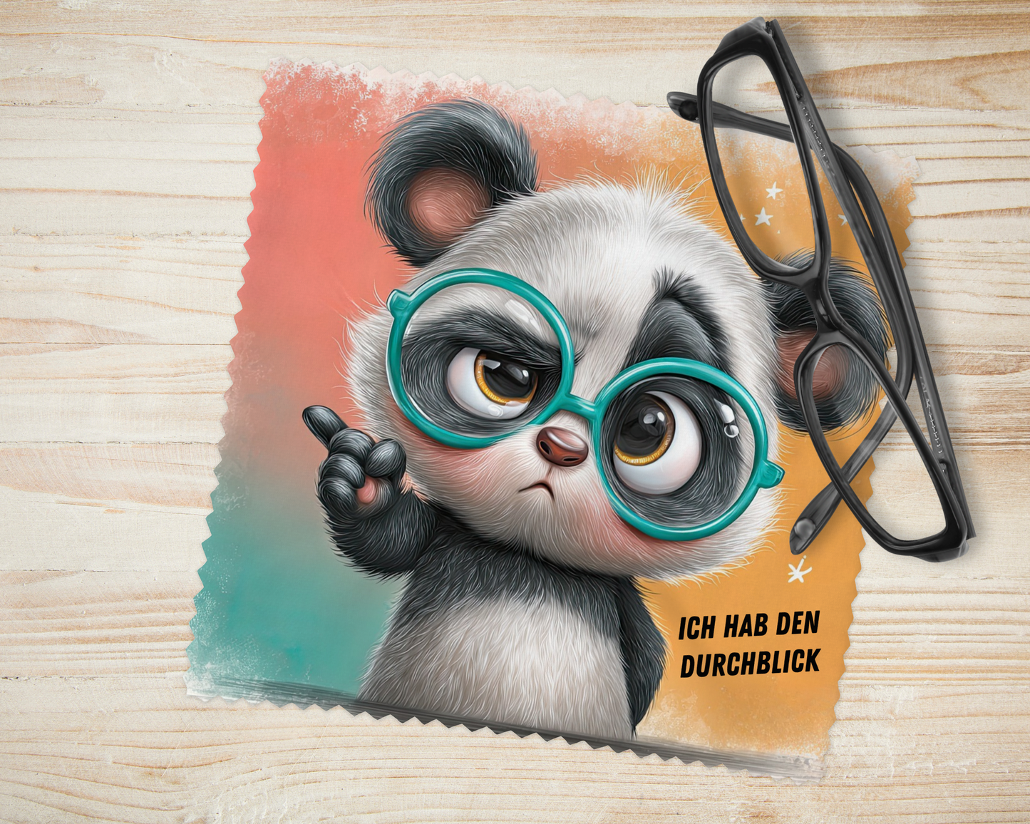 Brillenputztuch Panda