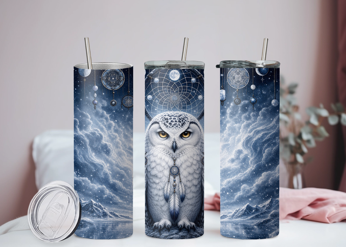 Schneeeule Traumfänger Becher