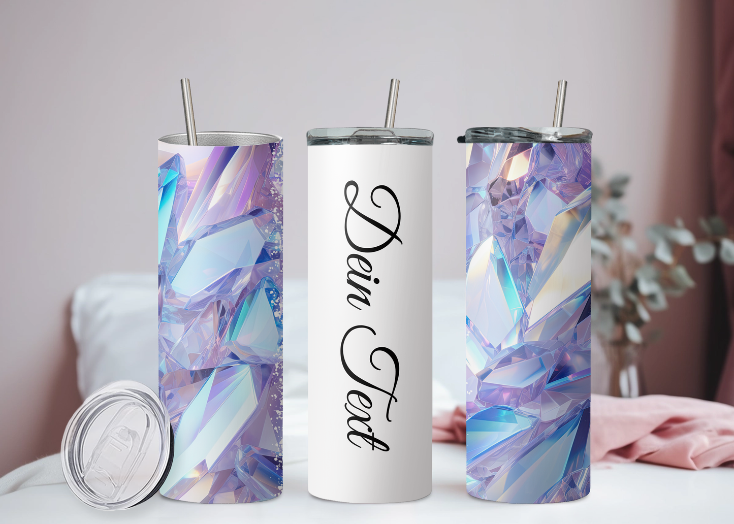 Eigener Text Becher Edelstein