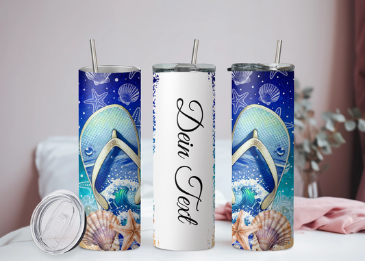 Eigener Text Becher Meer