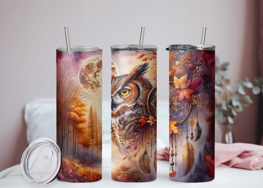 Eule Herbst Traumfänger Becher